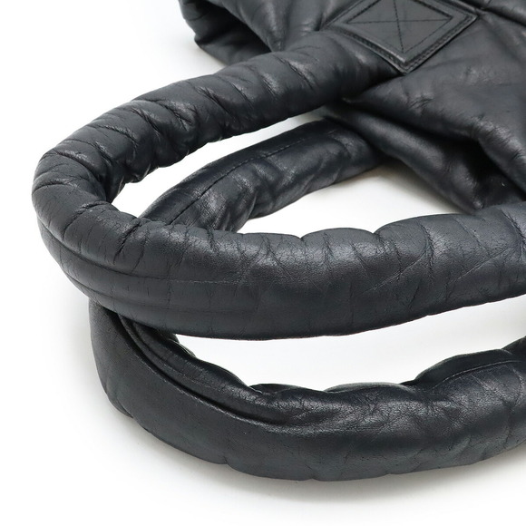 CHANEL Coco Cocoon Tote Shoulder Bag Mark Black Bordeaux - Picture 4 of 8